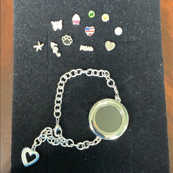 Origami Owl Bracelet And 11 Charms